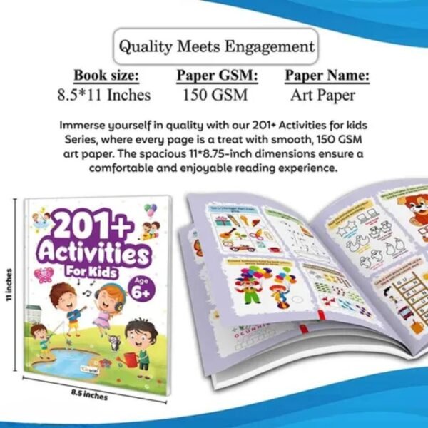 201 activity book for kids quality size overview