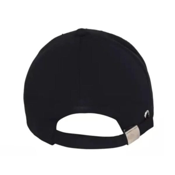 black cotton cap back view display