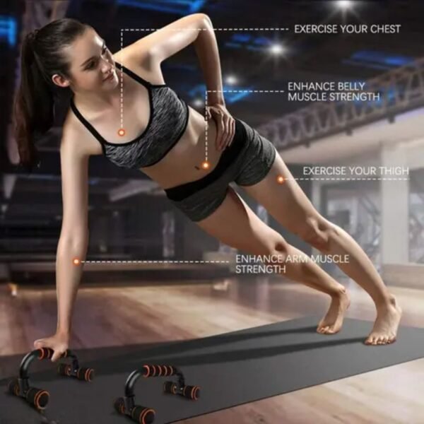 Boldfire push-up bars – muscle target training visual