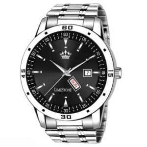 Limestone Black Dial Mens Watch