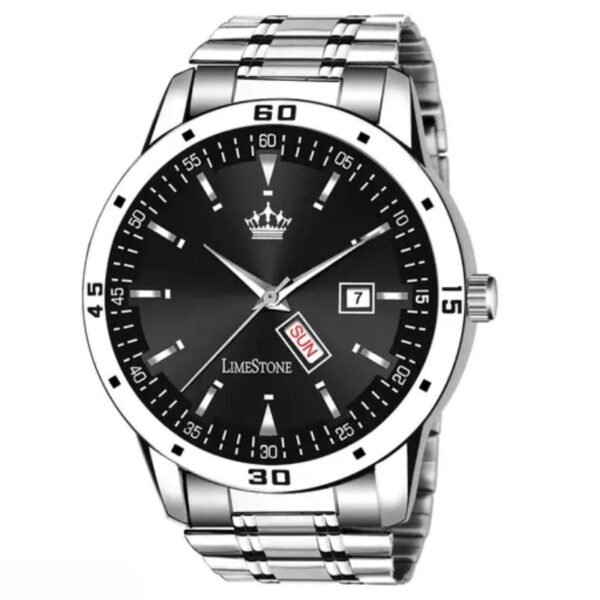 Limestone Black Dial Mens Watch